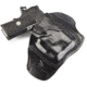 Wilson Combat Lo-Profile II Holster, Compact 1911 with TLR-3 Weapon Light, Right Hand, 1.5in Belt, Black Leather w, Shark Trim, MLP2BLSR15WL