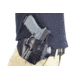 Wilson Combat Lo-Profile II Holster, Glock 17, 22, 31, Right Hand, 1.5in Belt, Black Leather with Shark Trim MLP6BLSR15