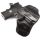 Wilson Combat Lo-Profile II Holster, Officerfts 1911, Right Hand, 1.5in Belt, Black Leather with Shark Trim, MLP3BLSR15