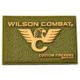 Wilson Combat Logo PVC Patch, Rectangle, Green/Tan 883