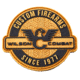 Wilson Combat Logo PVC Patch, Round, Tan/Black 879