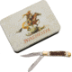 Winchester Knife 6.25'' Oal Stag Trapper W/knife Tin