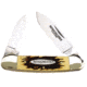 Winchester Knives 3 5/8in, 2 Blade Canoe w/ Spear and Pen Blades w/ Stag Delrin Handle, Box W 40 14012 B