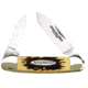 Winchester Knives 3 5/8in, 2 Blade Canoe w/ Spear and Pen Blades w/ Stag Delrin Handle, Clam Pack W 40 14012 C