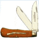 Winchester Knives 4 1/2in, 2 Blade Large Trapper w/ Burnt Orange Bone Handle W 15 29103 1/2