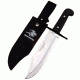 Winchester Knives Bowie Knife 9 1/2in Blade w/ Embroidered Heavy Duty Nylon Sheath, Box W 40 14030 B