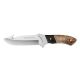 Winchester Knives Large Fixed Burl Wood Knife w/ Gut Hook Tip