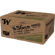 Winchester LC USA 5.56 M855 FMJ Brass Cased Centerfire Rifle Ammo, 500RD, WINCWM855500