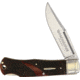 Winchester Lockback Brown Checkered Bone Folding Knife, Mirror finish stainless clip point blade, Brown checkered bone handle, WN19111C