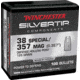 Winchester Pistol Bullets, 38 Special, 125 Grain, Silvertip JHP, 100 Bullets, WB38ST125X