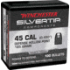 Winchester Pistol Bullets, 45 Automatic, 185 Grain, Silvertip JHP, 100 Bullets, WB45AS185X