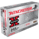 Winchester Super-X RIFLE .243 Winchester 80 grain Jacketed Soft Point Brass Cased Centerfire Rifle Ammo, 20 Rounds, X2431