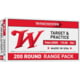 Winchester USA 9mm Luger 115 Grain Full Metal Jacket Brass Cased Centerfire Pistol Ammo, 200 Rounds, USA9WY