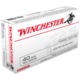 Winchester USA Handgun .40 S&amp;W 180 grain Jacketed Hollow Point Brass Cased Centerfire Pistol Ammunition