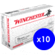 Winchester USA, 9mm Luger, 115 Grain, FMJ, Brass Case, Centerfire Pistol Ammo, 500 Rounds Box, Q4172-KIT5