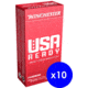 Winchester USA READY 9mm Luger 115 Grain Full Metal Jacket Flat Nose Brass Cased Centerfire Pistol Ammo, 500 Rounds,RED9-KIT1
