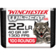 Winchester Wildcat Dynapoint Super Speed .22 Long Rifle 40 Grain Rimfire Ammo, 100 Rounds, WW22LRSSD