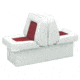 Wise Bucket Style Lounge Seat w/ 10'' Base, Wise White/Wise Red, Large, 8WD505P-1-925