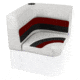 Wise Deluxe Pontoon Corner Section, White/Red/Charcoal, Large, 8WD133-1009