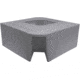Wise Deluxe Pontoon Radius Corner Section - Base Only, Grey, 8WD133-1B-221