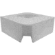 Wise Deluxe Pontoon Radius Corner Section - Base Only, White, 8WD133-1B-204