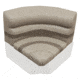 Wise Premier Pontoon 28in Radius Corner, Mocha Java/Cafe/Mushroom, Large, BM11028-1749