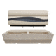 Wise Premier Pontoon 50in Bench, Platinum/Mocha Java/Khaki, Large, BM1145-1066