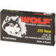 Wolf Ammo .223 Remington 75 Grain Hollow Point Steel Rifle Ammo , 20 Rounds, 22375WHP