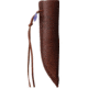 Wood Jewel Mushroom Zebra Knife, 7.75in Overall, 2.25in mirror Finish Stainless Blade, Zebra Wood Handle, Leather Sheath, 92Z