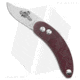 Woods Monkey By LT. Wright Banana Peel Folding Knife, 2.50in, CPM S35VN, Clip Point Blade, Micarta, Red Handle, Red/Silver, 7.06 inch, BHQ-174147