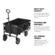 Woods Outdoor Collapsible Utility Standard Wagon, 150 lb Capacity, Black, CTI0765541