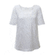 Woolrich Women's Meadow Forks 3/4 Sleeve Shirt, Seasalt, M 7055-SST-SEASALT-M-DEMO