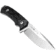 WOOX Rock 62 X-GRIP Fixed Blade Knife, 4.25in, Stonewashed, Drop Point, Black, BU.KNF001.14