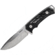 WOOX Rock 62 X-GRIP Fixed Blade Knife, 4.25in, Stonewashed, Drop Point, Black, BU.KNF001.14