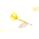 Wordens Rooster Tail In-Line Spinner, 1 3/4in, 1/24 oz, Treble Hook, Yellow, 204-YL