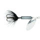Wordens Rooster Tail In-Line Spinner, 2 1/4in, 1/8 oz Single Hook, Black Brass Blade, 0148-0016