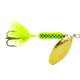 Wordens Rooster Tail In-Line Spinner, 2 1/4in, 1/8 oz Treble Hook, Chartreuse, 208-CHR