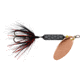 Wordens Rooster Tail In-Line Spinner, 2 1/4in, 1/8 oz Treble Hook, Copper Tinsel Black, 208-CTBL