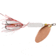 Wordens Rooster Tail In-Line Spinner, 2 1/4in, 1/8 oz Treble Hook, Copper Tinsel Glitter White, 208-CTGWH