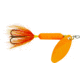 Wordens Rooster Tail In-Line Spinner, 2 1/4in, 1/8 oz Treble Hook, Glitter Orange, 208-GOR