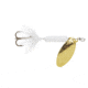 Wordens Rooster Tail In-Line Spinner, 2 1/4in, 1/8 oz Treble Hook, Glitter White, 208-GWH