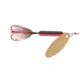 Wordens Rooster Tail In-Line Spinner, 2 1/4in, 1/8 oz Treble Hook, Hammered Brass Rainbow, 208-HBRBO