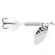 Wordens Rooster Tail In-Line Spinner, 2 1/4in, 1/8 oz Treble Hook, Hammered Silver White, 208-HSWH