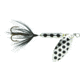 Wordens Rooster Tail In-Line Spinner, 2 1/4in, 1/8 oz Treble Hook, Metallic Silver Spot, 208-MSILS
