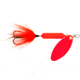 Wordens Rooster Tail In-Line Spinner, 2 1/4in, 1/8 oz Treble Hook, Orange Fluorescent with Painted Blade, 208-ORFL-P