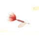 Wordens Rooster Tail In-Line Spinner, 2 1/4in, 1/8 oz, Treble Hook, Red, 208-R