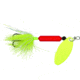Wordens Rooster Tail In-Line Spinner, 2 1/4in, 1/8 oz Treble Hook, Red Chartreuse, 208-RCHR