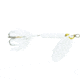 Wordens Rooster Tail In-Line Spinner, 2 1/4in, 1/8 oz Treble Hook, Snow with Painted Blade, 208-SNOW-P