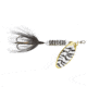 Wordens Rooster Tail In-Line Spinner, 2 1/4in, 1/8 oz Treble Hook, White Black Tiger, 208-WHBT
