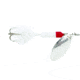 Wordens Rooster Tail In-Line Spinner, 2 1/4in, 1/8 oz Treble Hook, White Red, 208-WHR